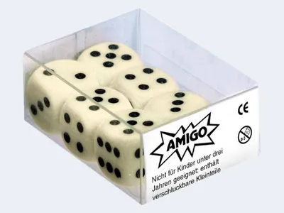 Produktbild von Amigo Spiel + Freizeit 58 - Elfenbein W6 (6 Würfel)