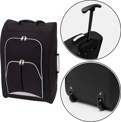 Produktbild von Handgepäck 55 x 30 x 20 cm Bordcase Vienna schwarz Trolley Stoff 35 Liter 1,4 kg