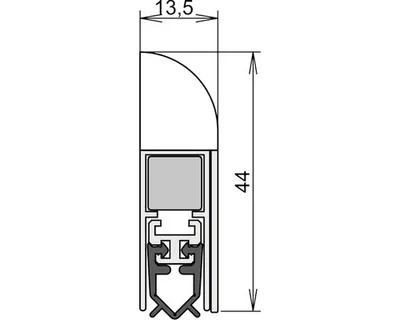 Produktbild von Athmer Türdichtung Wind-Ex Nr.1-311 Auslösung 1-seitig Länge 1110mm weiß - 1-311-1110