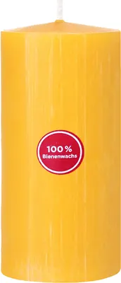 Produktbild von Stumpenkerze, 100% reines Bienenwachs, Wiedemann, 100/60 mm, Brenndauer ca. 43h