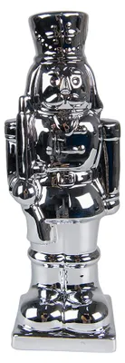 Produktbild von Clayre & Eef Figur Nussknacker 23 cm Silberfarbig Porzellan