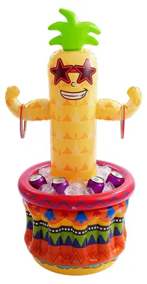Image de Refroidisseur de boissons en forme d'ananas gonflable, idéal pour les fêtes