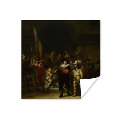 Obrázok produktu pre MuchoWow® Plagát - Nočná hliadka - maľba, Rembrandt van Rijn - 75x75