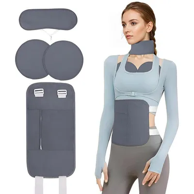 Produktbild von Rizinusöl Kompressen 4er Set Wiederverwendbar für Brust Nacken Taille Bauch Auslaufsicher Waschbar mit Elastischen Gurten für Entspannung Durchblutung