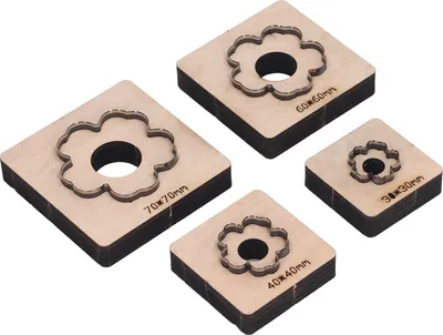 Image de 4Pcs Leather Cutting Mould Flower Pattern Accurate Clean Cutting Leather Punching Die for Cardboard Clay (moule à découper le cuir)