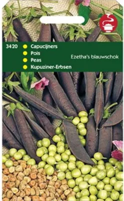 Produktbild von Kapuzinererbse Blauwschokker Ezetha (100 g) | Erbsensamen von Hortitops