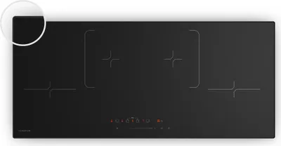 Image de Klarstein Velaire Plaque Induction 90cm - 4 Zones, 7000W Boost, Curseur Tactile, Minuterie, Sécurité Enfants, Verre Céramique, Plaque Cuisson Induction Encastrable, Noir