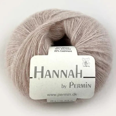 Zdjęcie produktu dla Hannah by Permin – Luksusowa włóczka z merynosa, jedwabiu i kaszmiru (09 piasek)