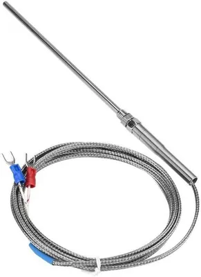 Zdjęcie produktu dla Termometr typu K z czujnikiem M8, 150 mm, RVS, zakres pomiaru temperatury 0–400 stopni