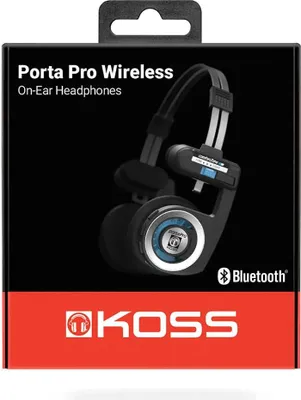 Produktbild von Koss Portapro Kabellose Kopfhörer Schwarz  Schwarz One Size
