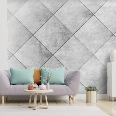 Produktbild von Vlies Fototapete Betonoptik 400x280 cm Tapeten Wandtapete XXL geometrische Muster SteinWand grau f-A-10034-a-c