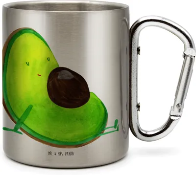 Produktbild von Mr. & Mrs. Panda Reisebecher Avocado Schwangerschaft - Transparent - Geschenk, thermotasse, Becher Aus Edelstahl, Teetasse, Teebecher, Babyparty, Liebe, Thermobecher