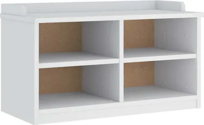Produktbild von vidaXL Flurbank SANDNES Weiß 87x40x50 cm Massivholz Kiefer