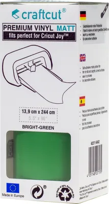 Produktbild von craftcut® Premium Plotterfolie matt 42 BRIGHT-GREEN 13,9 x 244 cm