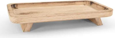 Produktbild von Deko-Platte rechteckig | Holz Natur Hellbraun | 35 x 18,5 x 5,5 cm | 14483