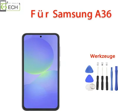 Produktbild von Für Samsung Galaxy A36 SM-A366B LCD Display (OLED) mit Rahmen Touchscreen Bildschirm