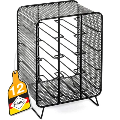 Produktbild von HAKU Flaschenregal Weinregal schwarz - Metall, B/H/T: 30x46x24 cm