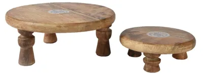 Produktbild von Plateauset mangohout 2-delig Ø25cmH8cm