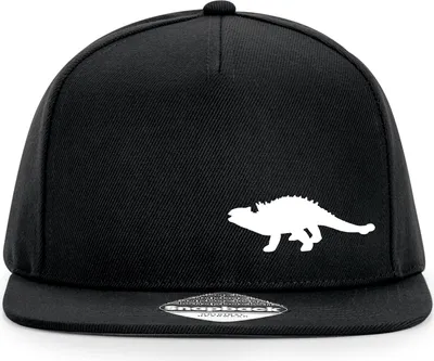 Produktbild von Huuraa Cappy Mütze Ankylosaurus Dinosaurier Black Polyester Snapback Kappe Geschenkidee