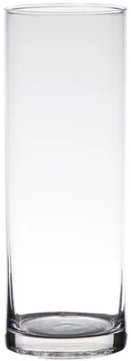 Image de Vase en verre cylindrique Vase décoratif clair 1 pc Ø 9x24 cm