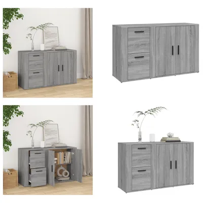 Produktbild von vidaXL Sideboard Grau Sonoma 100x33x59,5 cm Holzwerkstoff - Sideboard - Sideboards - Schrank - Lagerschrank