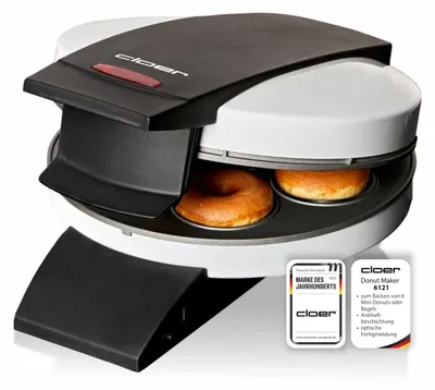 Productafbeelding van Cloer 6121, Donutmachine, 6 dBf, Zwart, Wit, 520 W, 220-240 V, 222 mm