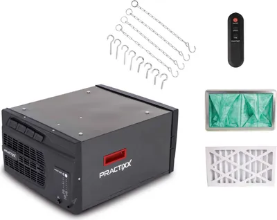 Produktbild von Practixx Luftreiniger PX-LR-400 | 740 m³/h| bis 400m² | 3 Stufen | bis 1 μm | 50 dB | inkl. Fernbedienung & Wandaufhängung | inkl. Ersatzfilter