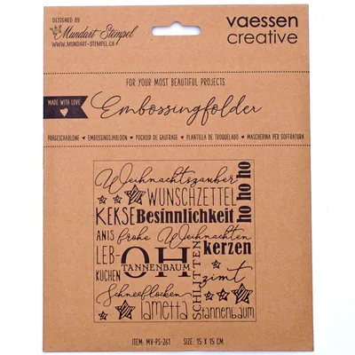 Produktbild von Mundart Stempel - Deutsch Text Prägefolder 15 x15cm "Weihnachten"