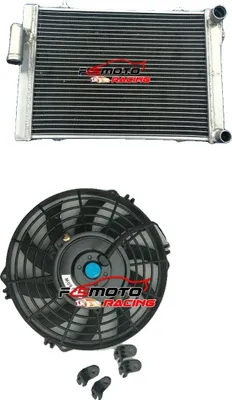 Immagine prodotto di Radiatore in alluminio, dimensioni del nucleo 384 mm x 298 mm x 40 mm, dimensioni totali 12-3/4" x 18" x 2-1/2", dimensione ingresso superiore 25 mm, dimensione uscita inferiore doppia 1-1/8" / 1-1/4", configurazione a 2 file
