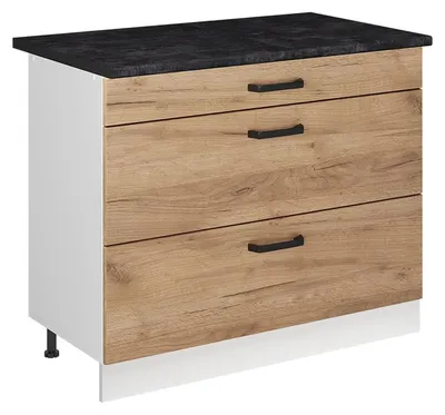 Imagen del producto de Mueble bajo de cocina Vicco R-Line Roble dorado/Blanco 100 cm encimera Antracita, Model 71500