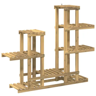 Immagine prodotto di vidaXL Porta piante bianco, 118 x 25 x 96,5 cm, legno massello di acacia