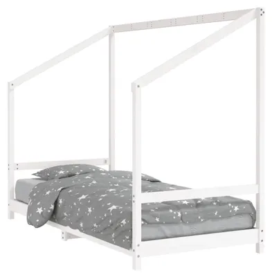 Productafbeelding van vidaXL Kinderbed, wit, 90x200 cm, massief grenenhout