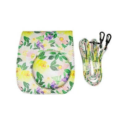 Produktbild von Tasche für Instax Mini 12 Tasche mit Schultergurt - verschiedene Muster (Flowers 1)