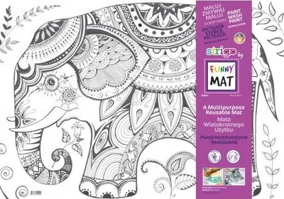 Image de Tapis d'éléphant, coloré et effaçable - espace créatif sans dégâts pour les enfants