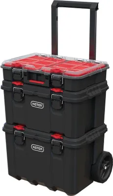 Immagine prodotto di Keter 250927 Cassetta degli attrezzi Stack n Roll non assemblata nera
