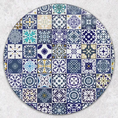 Produktbild von Glas-Herdabdeckplatten Glaskeramikkochfeld-Abdeckung Spritzschutz Glas Runden Schneidebrett fi40 cm - Mosaik-Fliesen