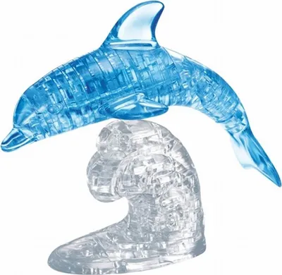Produktbild von Puzzles 3D Crystal Delfin blau 100T.