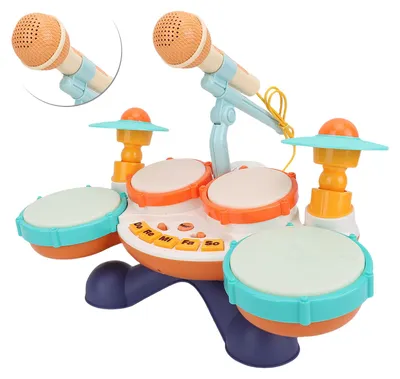 Produktbild von Musiktrommel für Kleinkinder mit Licht, multifunktionales Baby-Beat-Musikinstrumentenset zum Spielen und für die Früherziehung