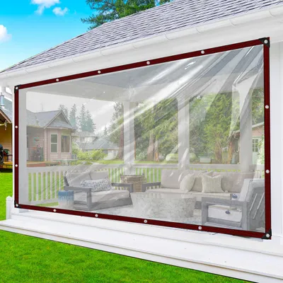 Produktbild von Transparente Plane mit Ösen - 1,5x5m