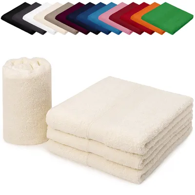 Produktbild von 4er PACK Gästetücher 30x50 cm Gästehandtücher Kinderhandtücher Babyhandtücher 100% Baumwolle, Farbe: Creme