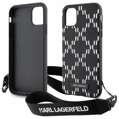 Produktbild von Karl Lagerfeld Etui Klhcn61Saklmbsk Na Iphone 11 / Xr - Czarne Monogram Losange Saffiano
