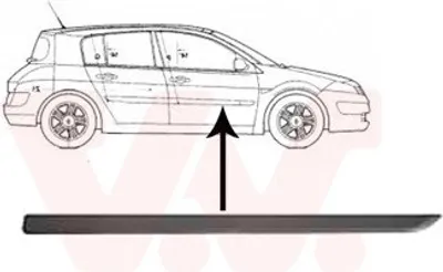 Produktbild von VAN WEZEL Zierleiste für die Tür Vorne Rechts Leiste für RENAULT MEGANE II Kombi (KM0/1) 4375424