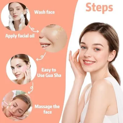 Produktbild von 4-teiliges Set mit Eisroller und Gua-Sha-Gesichtsroller aus Silikon zur Verbesserung von Schwellungen unter den Augen, feinen Linien und der Hautstraffung
