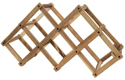 Produktbild von Elegantes klappbares Weinregal aus Holz, interessantes Display für Weinflaschen