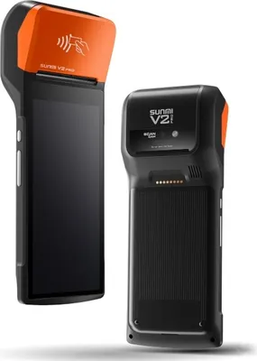 Produktbild von Sunmi V2 Pro, 2D, USB-C, BT, WLAN, 4G, NFC, GPS, Kit (USB), Android Mobiles Datenerfassungsgerät, Etikettendrucker, 2D, Imager, GPS, Kamera (5MP, Autofokus), USB-C, Bluetooth, WLAN (802.11a/b/g/n), 4G (LTE), NFC, Auflösung: 1440x720 Pixel, RAM: 2GB, Flash: 16GB, Android (7.1, AOSP), inkl.: Kabel (USB), USB-Aufladegerät, Akku, 2600mAh (P06030074)