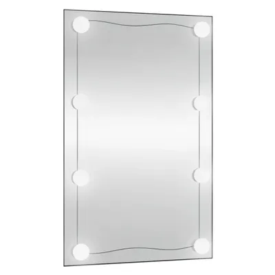 Zdjęcie produktu dla Lustro ścienne z LED, 40x60 cm, szklane, prostokątne