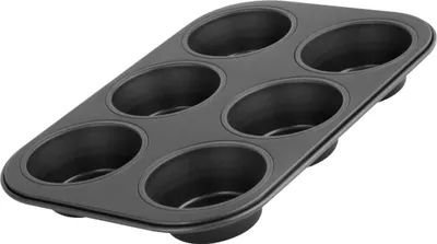 Produktbild von 6er-Muffinform Black Metallic, 28x19x3 cm