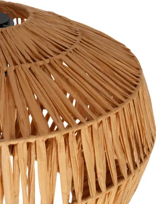 Image de Suspension EGLO Sheldon, luminaire pour table à manger, abat-jour en papier tressé, une ampoule, diamètre 38 cm