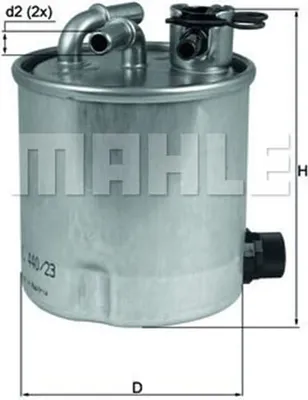 Produktbild von Kraftstofffilter MAHLE KL 440/23 für NISSAN Qashqai / Qashqai +2 I (J10, NJ10) Leitungsfilter