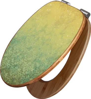 Produktbild von banjado Design WC Sitz Bambus Absenkautomatik -Vintage Messing - Toilettendeckel mit Absenkautomatik Holz/hochwertiger Bambus Klodeckel/WC-Sitz für alle gängigen Toiletten [TDB2 10927]